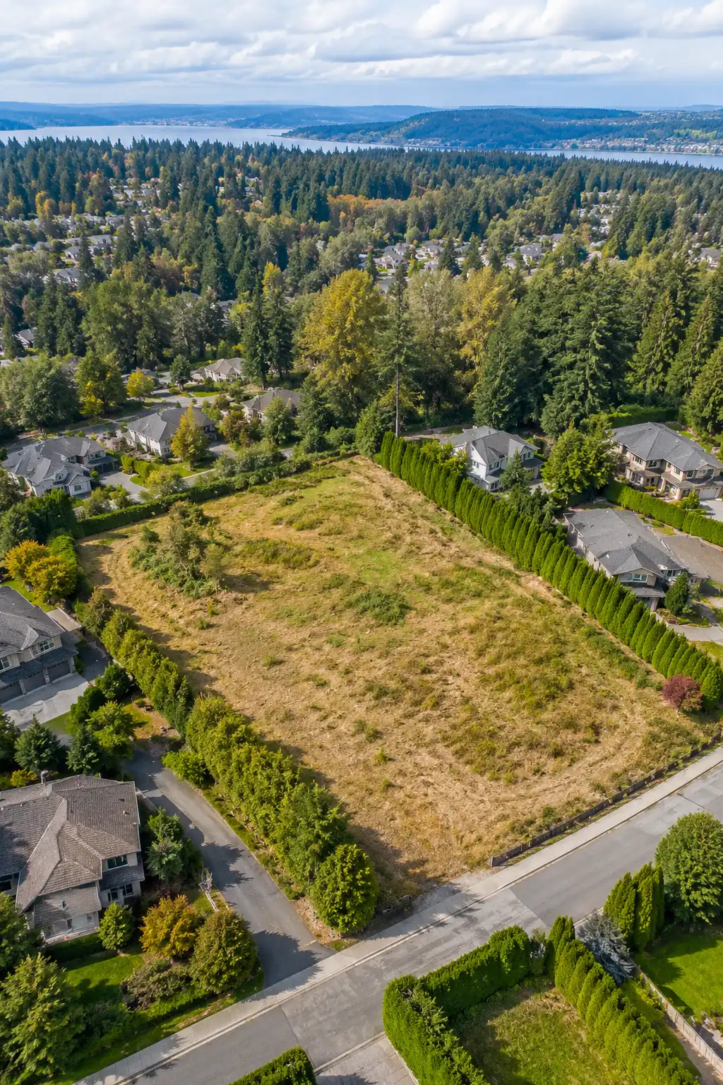Aerial view of a residential development opportunity